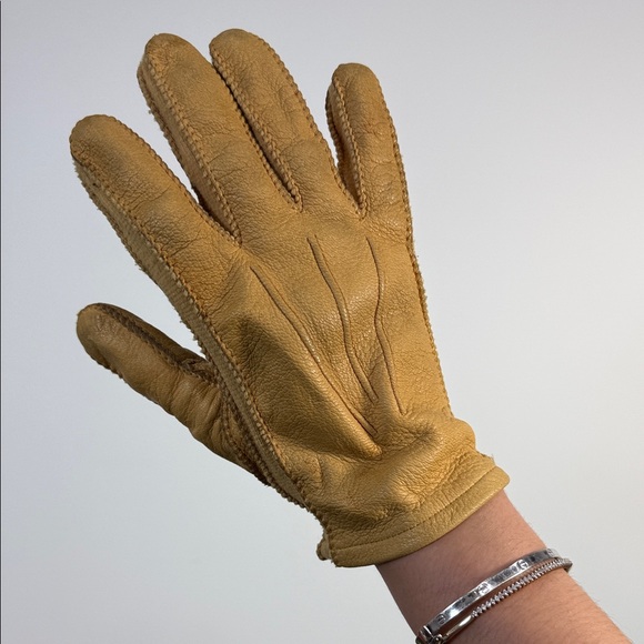 Deerskin Gloves Tan Leather Gloves - Picture 1 of 5